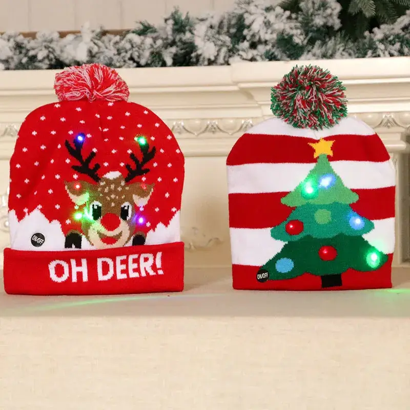 New Cross-Border Christmas Knitted Wool Hats for Adults & Kids - Image 20