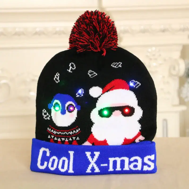 New Cross-Border Christmas Knitted Wool Hats for Adults & Kids - Image 11