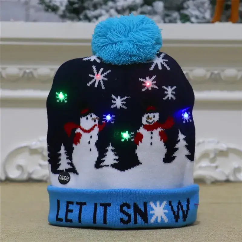 New Cross-Border Christmas Knitted Wool Hats for Adults & Kids - Image 12