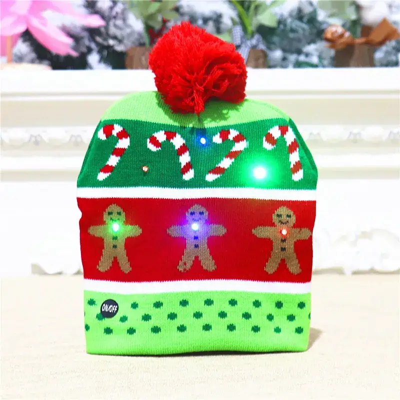 New Cross-Border Christmas Knitted Wool Hats for Adults & Kids - Image 15