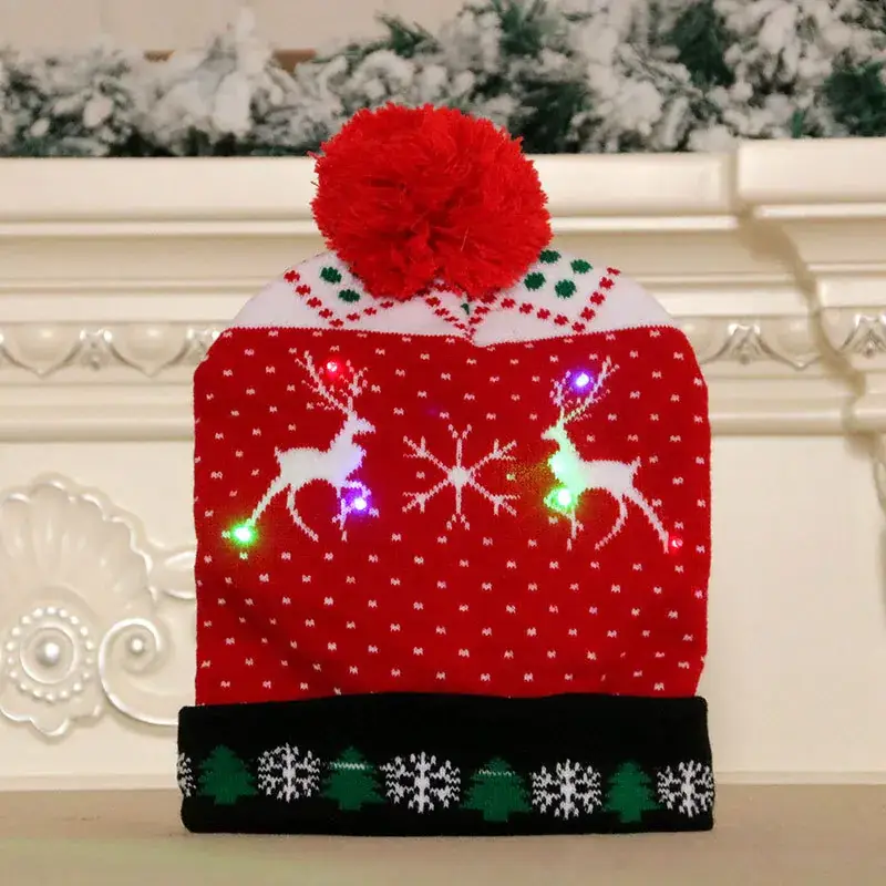 New Cross-Border Christmas Knitted Wool Hats for Adults & Kids - Image 4