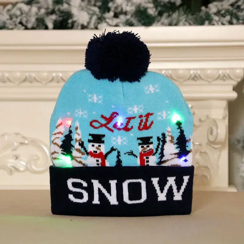 New Cross-Border Christmas Knitted Wool Hats for Adults & Kids - Image 6