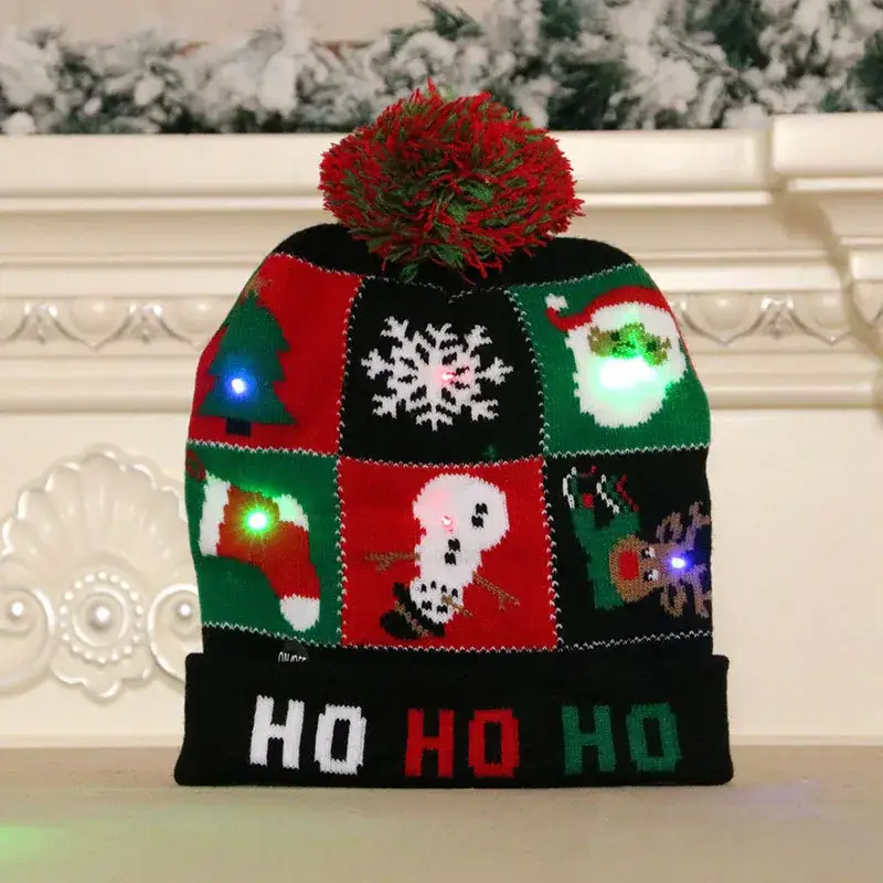 New Cross-Border Christmas Knitted Wool Hats for Adults & Kids - Image 7