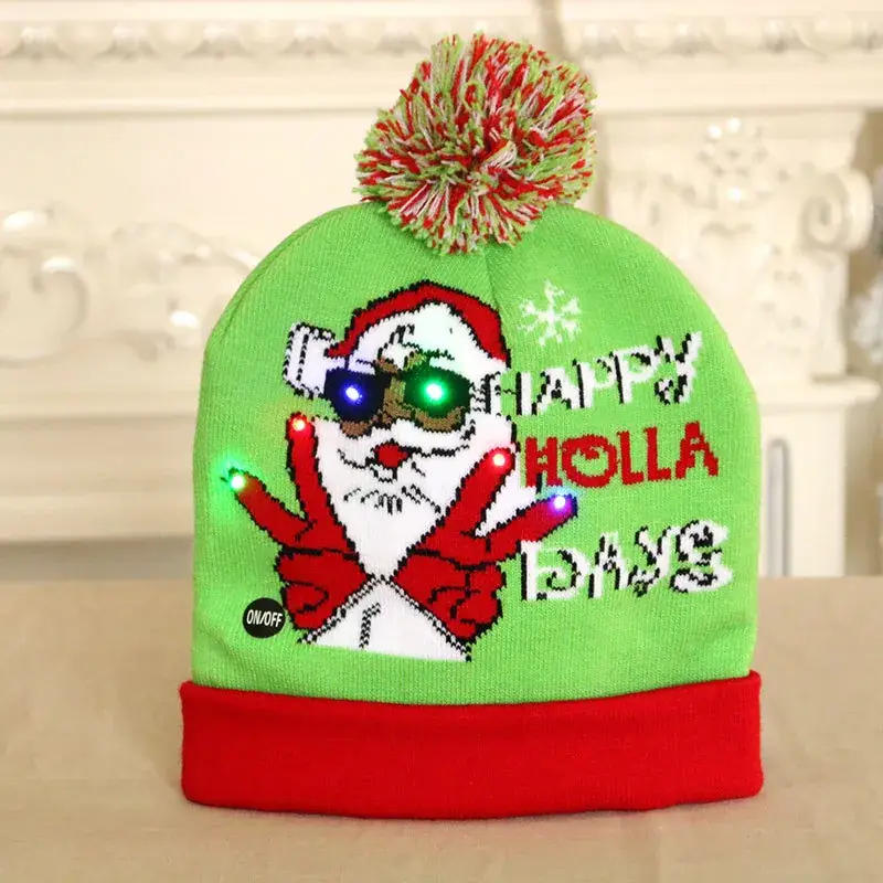 New Cross-Border Christmas Knitted Wool Hats for Adults & Kids - Image 8