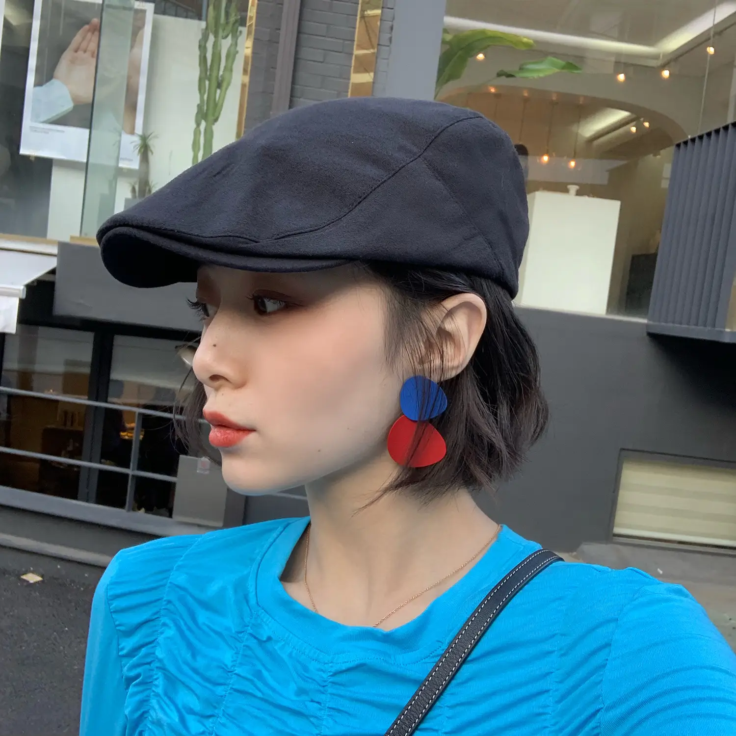 Women's Retro Forward Hat Summer Peaked Cap Mona