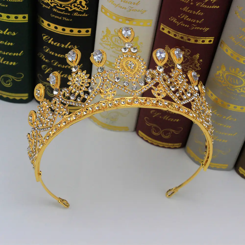 Korean Mori Princess Zircon Crown for Bridage & Travel