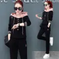Women Red Black Hoodie Track Suit New Fashion 2024 - Image 7