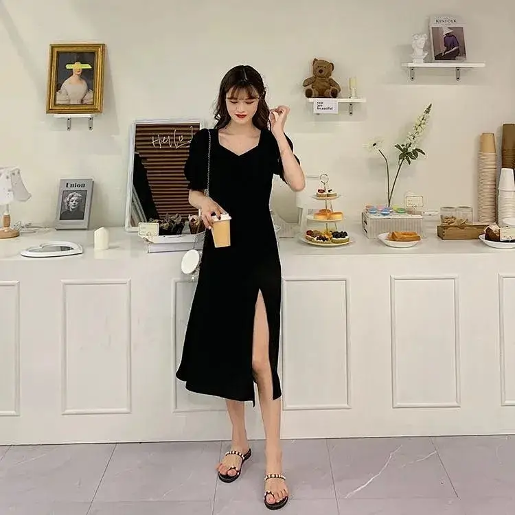 Black Slimming Cross-Body Dress for Plus Size — feature 10