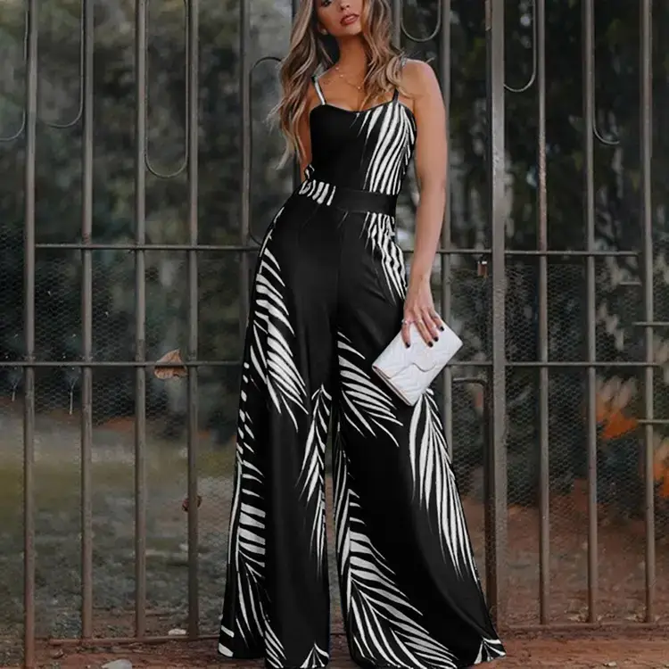 Green Zebra Print High Waist Pants Set for Women