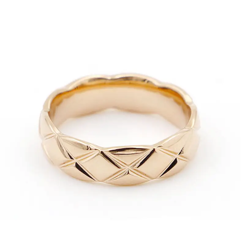 Titanium Steel Diamond Mesh Ring for Women