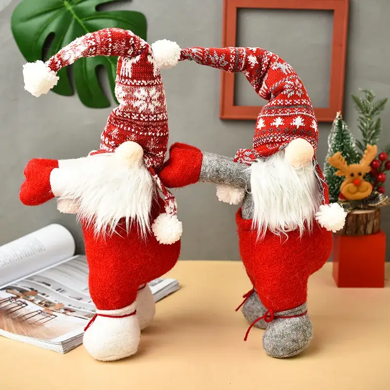 Christmas Santa Doll with Tie Rope Curtain Buckle Faceless Doll - Image 5