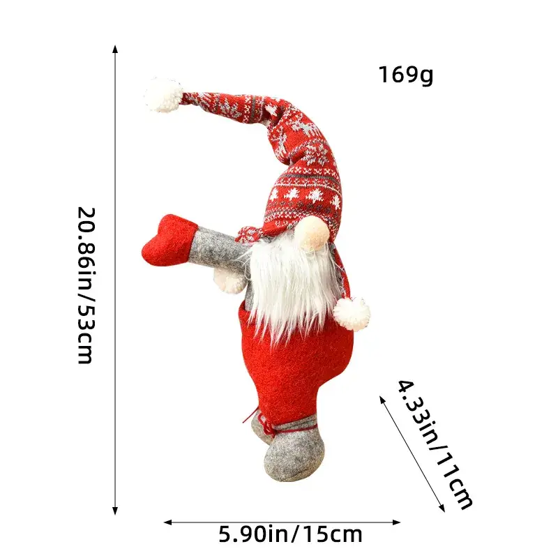 Christmas Santa Doll with Tie Rope Curtain Buckle Faceless Doll - Image 2