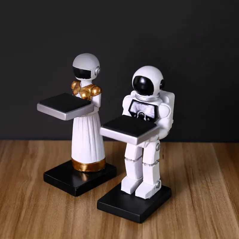 Grandpa Robot Watch Stand White Gold Decorative Display