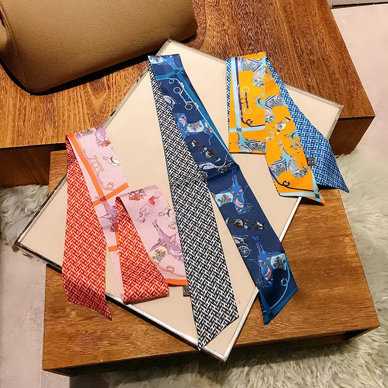 Women's Multi-color Silk Twill Scarves for Women