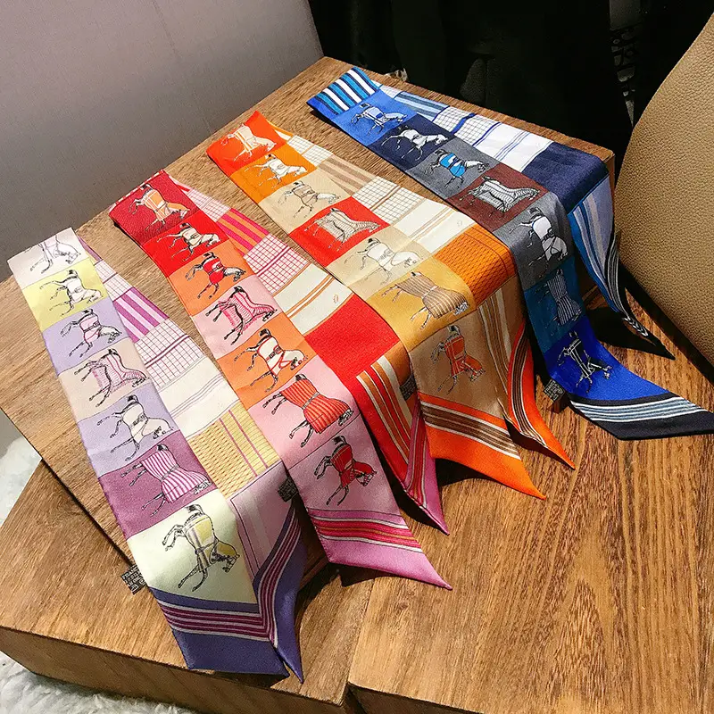 Women's Multi-color Silk Twill Scarves for Women