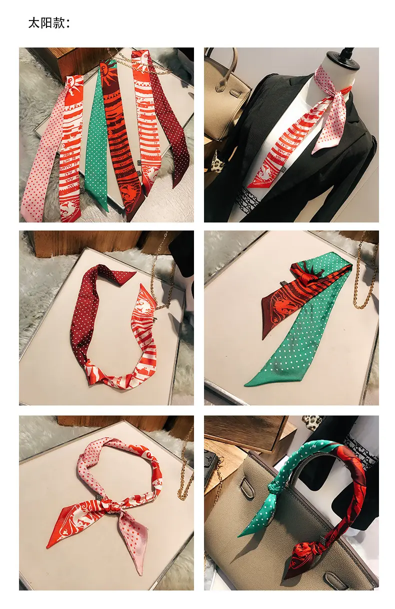 Women's Multi-color Silk Twill Scarves for Women — feature 14