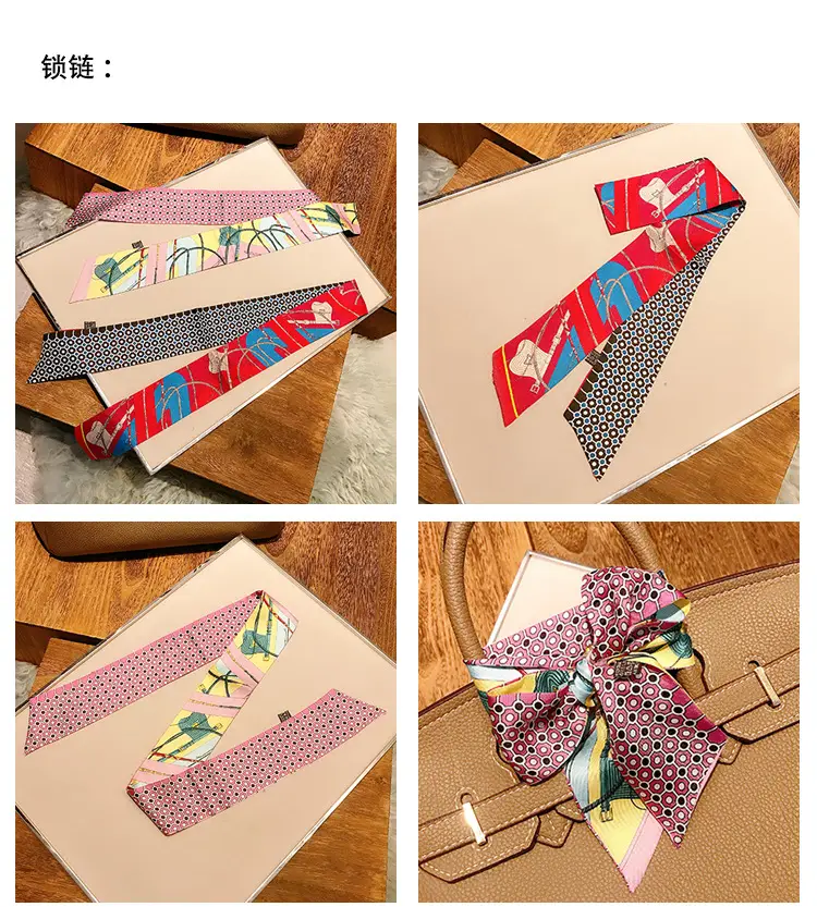 Women's Multi-color Silk Twill Scarves for Women — feature 18