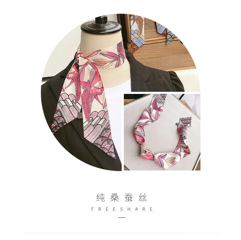 Women's Multi-color Silk Twill Scarves for Women — feature 2