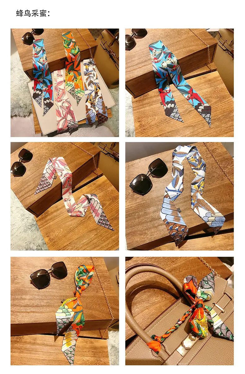 Women's Multi-color Silk Twill Scarves for Women — feature 6