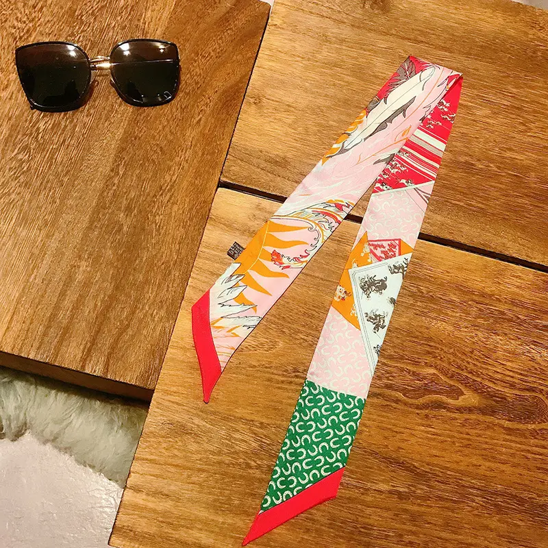 Women's Multi-color Silk Twill Scarves for Women