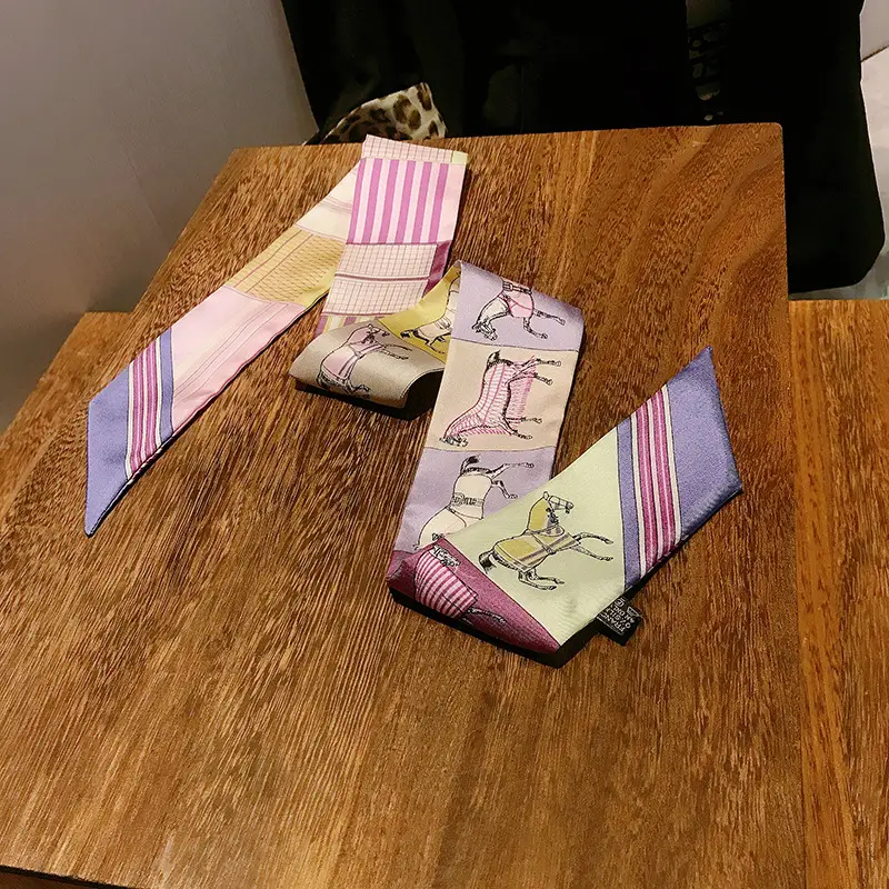 Women's Multi-color Silk Twill Scarves for Women