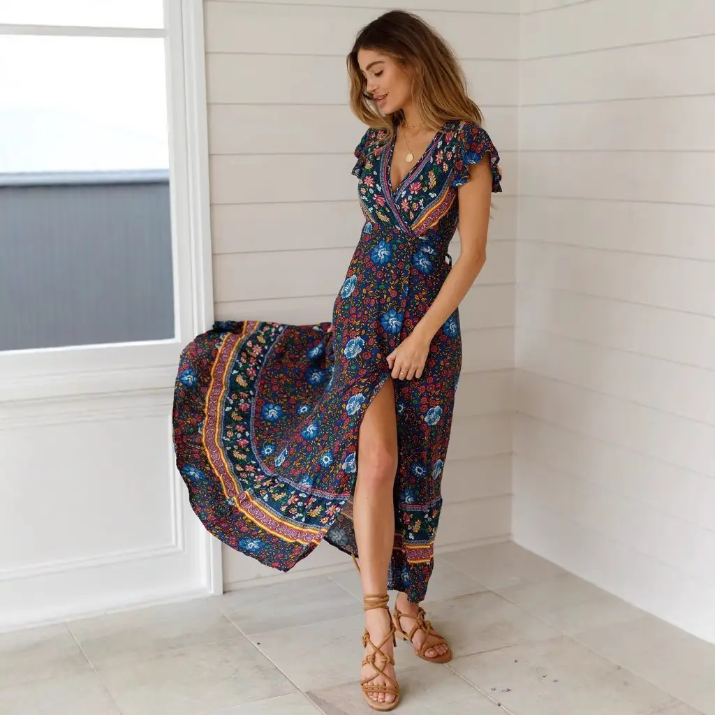 Women's Printed Maxi Dress Hot Sale Cross Border - Image 5