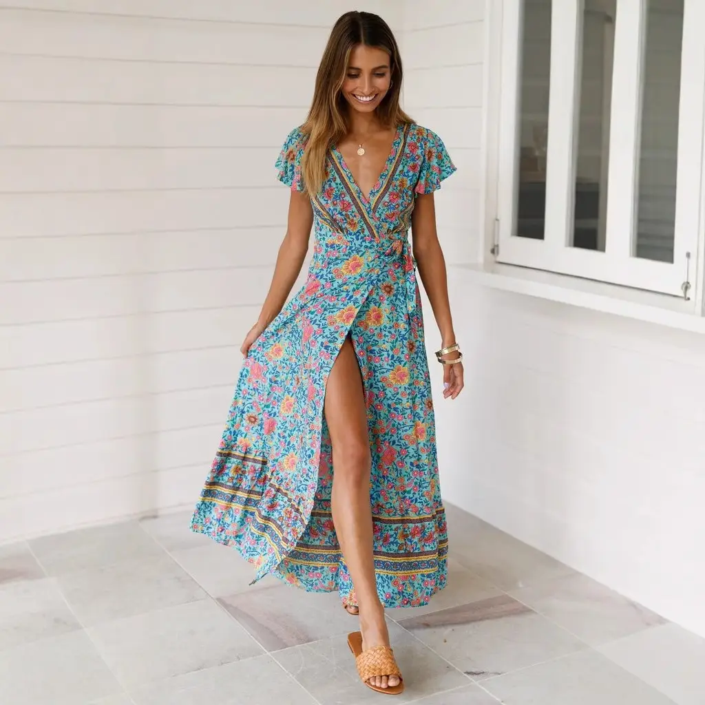 Women's Printed Maxi Dress Hot Sale Cross Border - Image 6