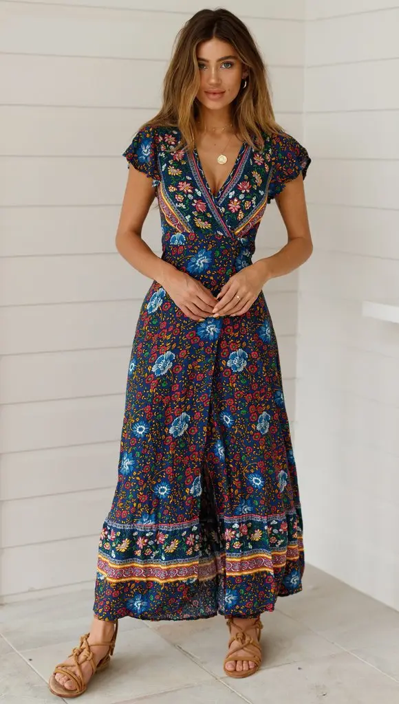 Women's Printed Maxi Dress Hot Sale Cross Border - Image 3