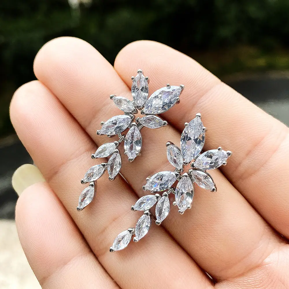 Water Drop Zircon Earrings for Women Cross Border - Image 5