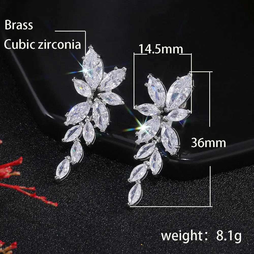 Water Drop Zircon Earrings for Women Cross Border — feature 1