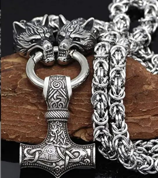 Nordic Viking Wolf Head Necklace for Men - Image 6