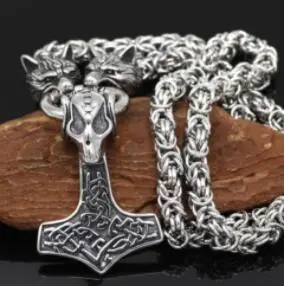 Nordic Viking Wolf Head Necklace for Men - Image 7