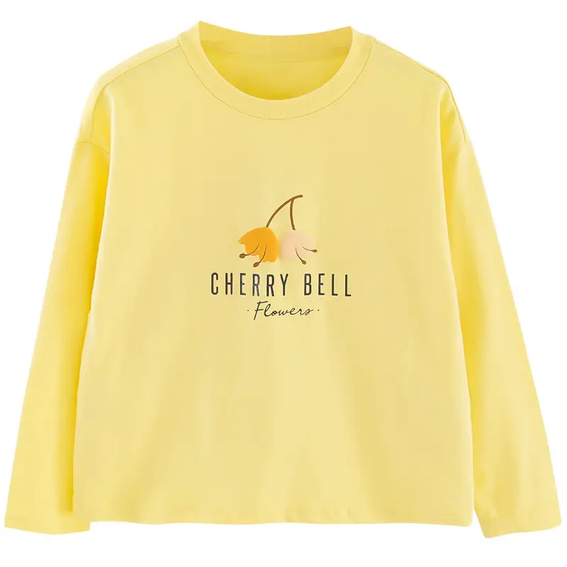 Girls Cotton Long Sleeve T-Shirt Yellow 2025 - Image 7