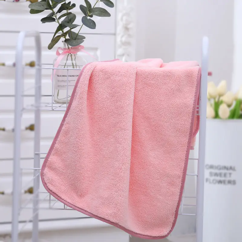 Coral Velvet Bath Towel Absorbent White - Image 7