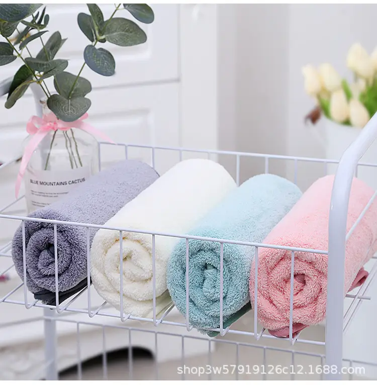 Coral Velvet Bath Towel Absorbent White — feature 9