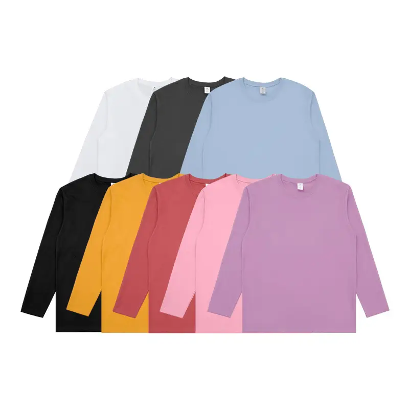 Men Long Sleeve T-Shirt White Base Cotton 3XL - Image 15