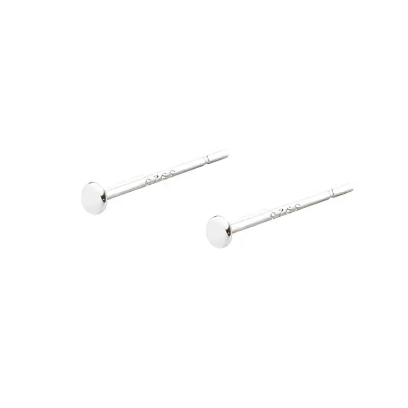 Sterling Silver Round Stud Earrings for Women