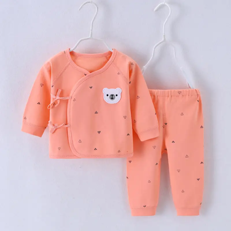 Baby Pajama Set Light Blue Pure Cotton 0-3M - Image 3