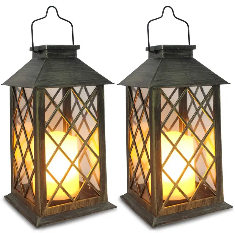 Wooden Solar Garden Lantern for Outdoor Decor