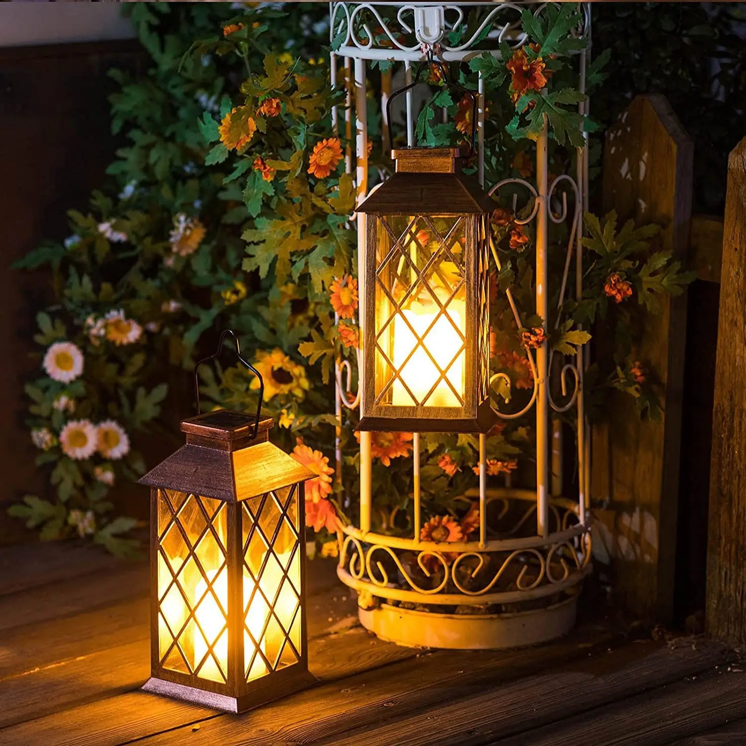 Wooden Solar Garden Lantern for Outdoor Decor — feature 5