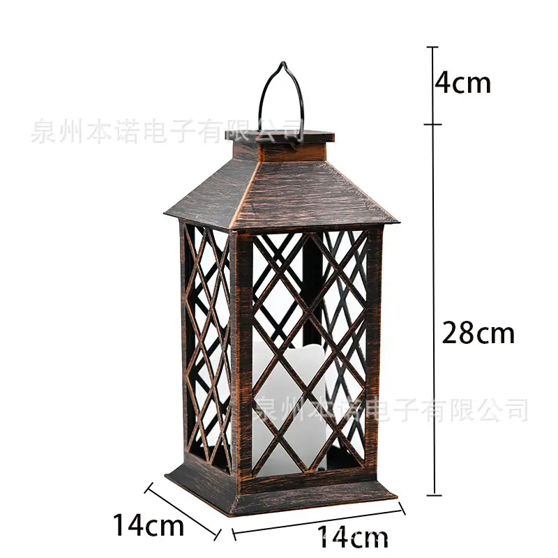 Wooden Solar Garden Lantern for Outdoor Decor