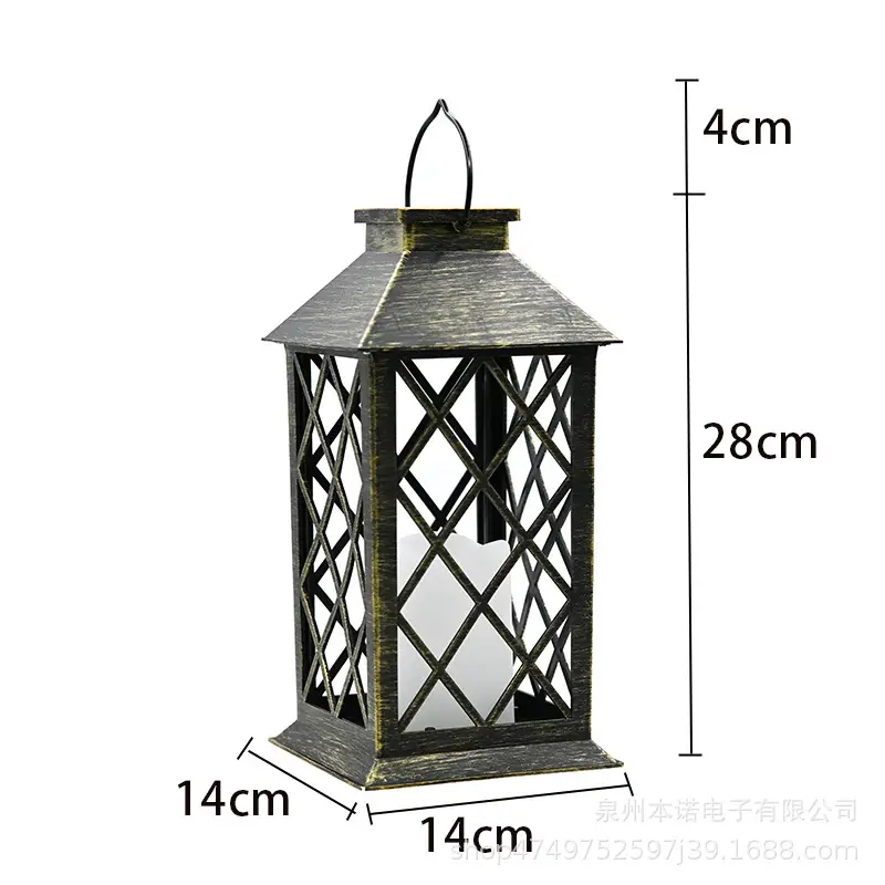 Wooden Solar Garden Lantern for Outdoor Decor
