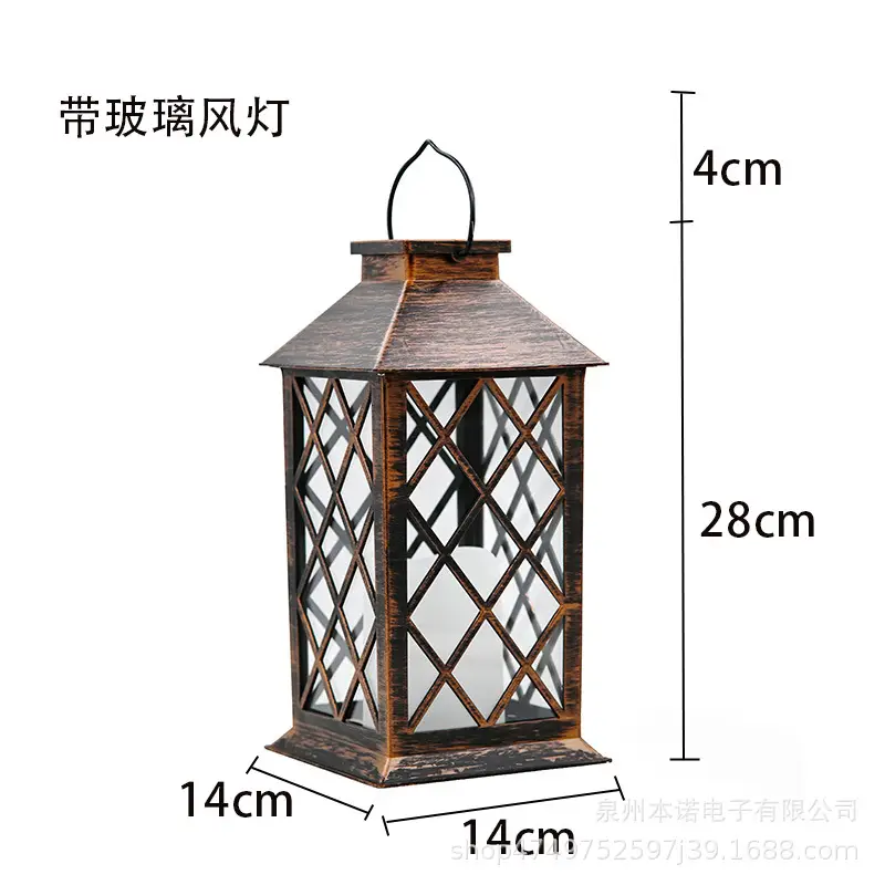 Wooden Solar Garden Lantern for Outdoor Decor