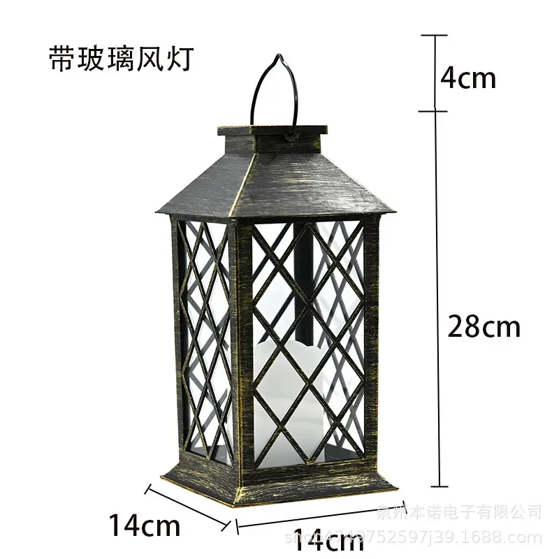 Wooden Solar Garden Lantern for Outdoor Decor
