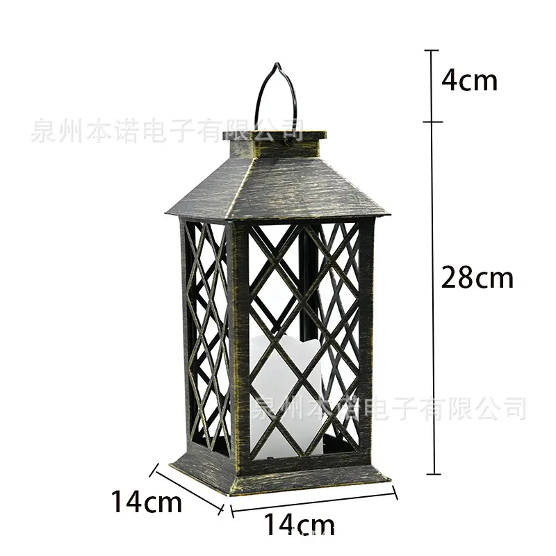 Wooden Solar Garden Lantern for Outdoor Decor
