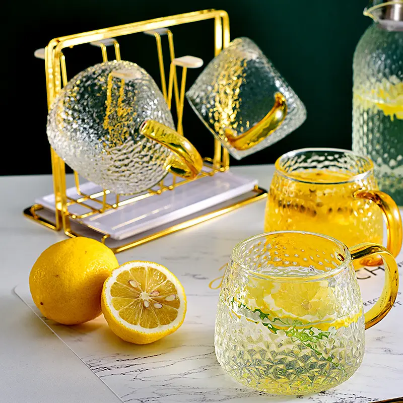 Flanged Crystal Water Kettle Cup 400ml Daifa - Image 14
