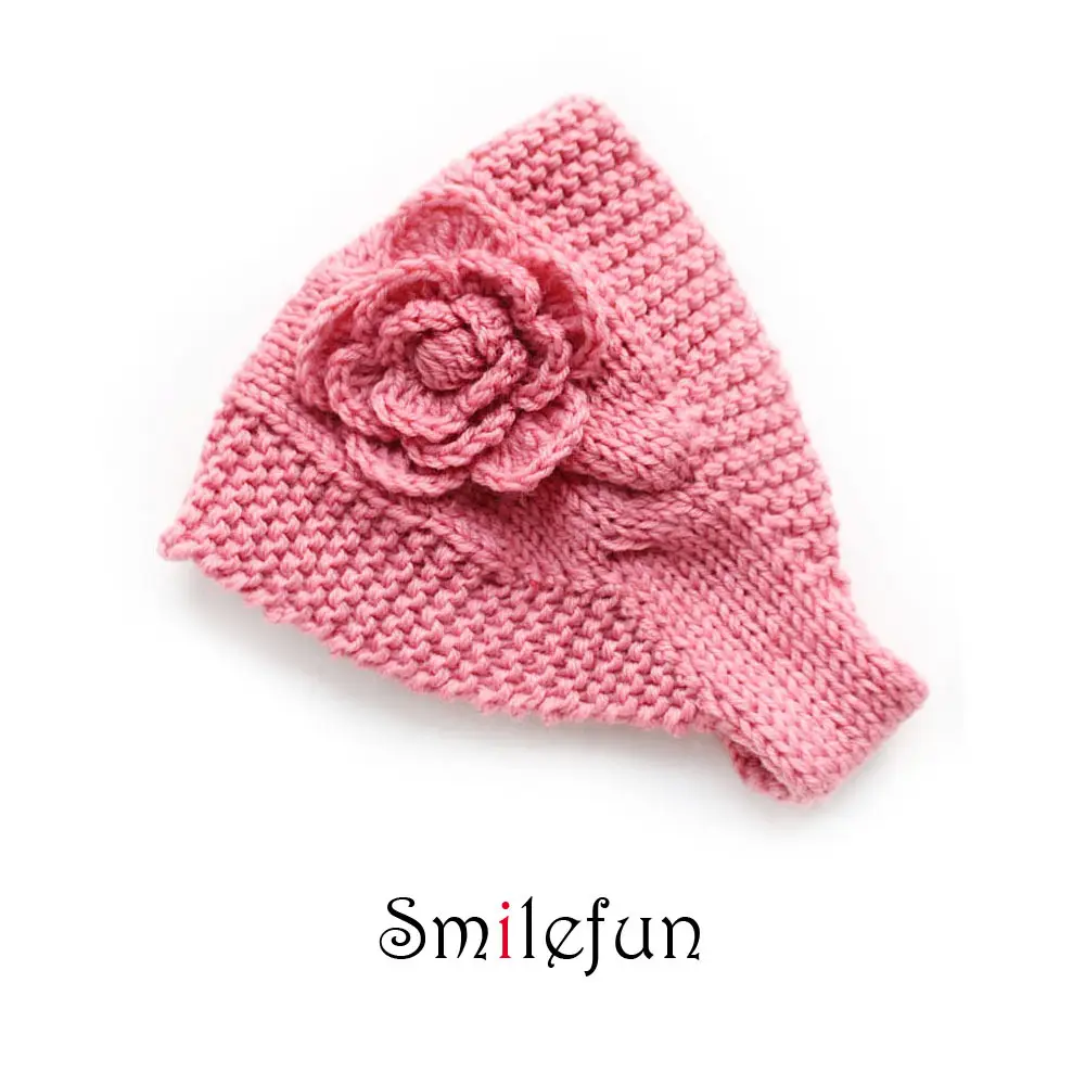 Knitted Wool Ear Cover with Rose Flower for Women - Image 15