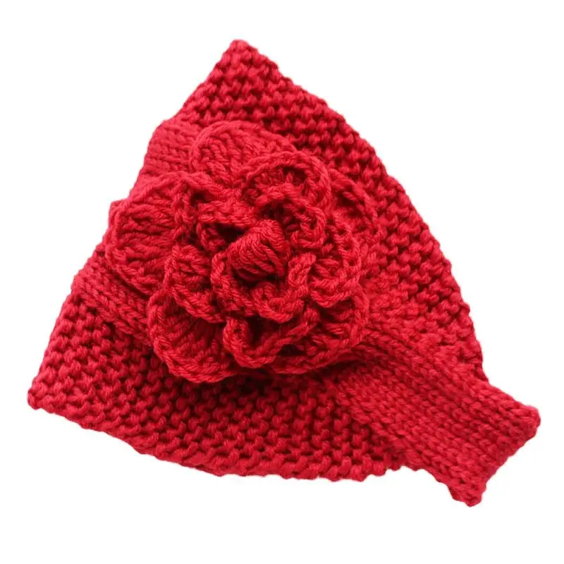Knitted Wool Ear Cover with Rose Flower for Women - Image 16