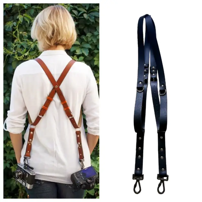 Black Leather Collar with Embroidered Detail for Women — feature 4