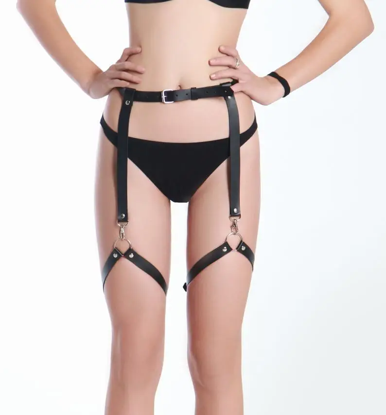 Black Leather Collar with Embroidered Detail for Women — feature 8